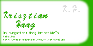 krisztian haag business card